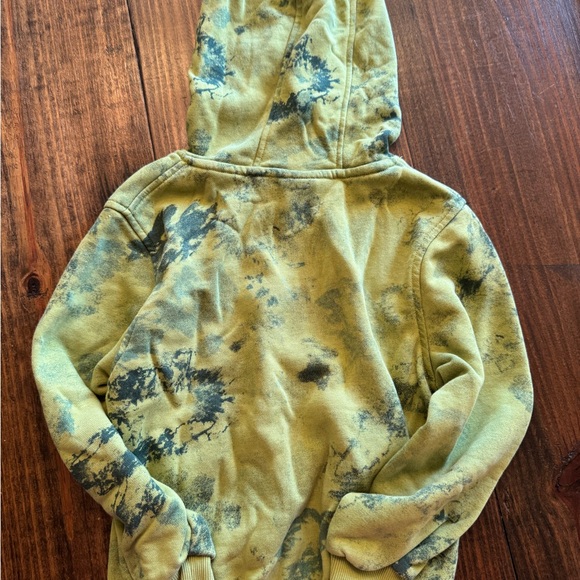 Nike Olive Tie-Dye Hoodie one tiny shadow stain see pics - Picture 7 of 8